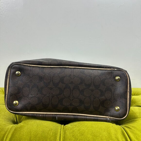 Coach Peyton Signature Double Zip Carryall Tote - Picture 5 of 6